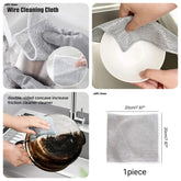 Dish washing Cleaning cloth | Wire Dish washing Rugs for Kitchen Dishes - pack 1