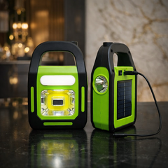 Solar Rechargeable 3-in-1 Emergency Light - Hurry Bolt Portable LED Work Light, Torch & Power Bank