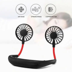 Mini Neck Fan | Usb Rechargeable Fan, 3 Mode , 7 Wings (Random Colors)
