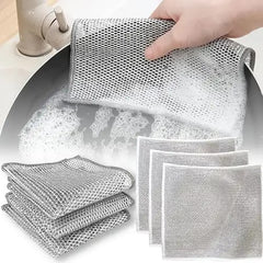Dish washing Cleaning cloth | Wire Dish washing Rugs for Kitchen Dishes - pack 1