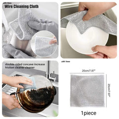 Dish washing Cleaning cloth | Wire Dish washing Rugs for Kitchen Dishes - pack 1