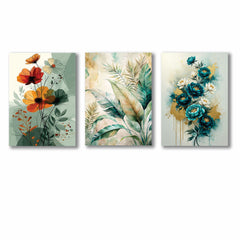 Set of 3 Premium Wall Art Photo Tiles – Modern Home Decor Sets