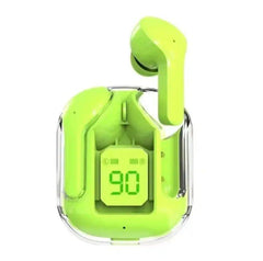 AIR 31 Airpods Touch Sports, Waterproof V5.3 in-Ear TWS Crystal Transparent True Wireless Earbuds Wireless Bluetooth Earphone Fingerprint Touch Sensor Control Earbuds